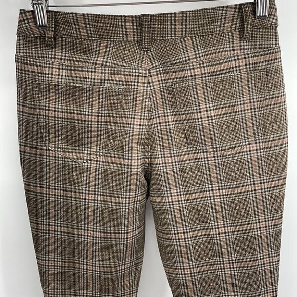 Avec les filles fall plaid trouser pants neutral Color’s fall vibe sz xs - Picture 8 of 10